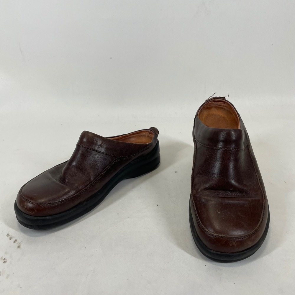 Footprints by Birkenstock‎ Brown Leather Clogs Mules Shoes Womens 37 Lagenlook
